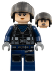 LEGO | MINIFIGURE | JURASSIC WORLD | PRELOVED | ACU Tracker - Female, Black Aviator Cap with Trans-Brown Visor, Light Nougat Head [jw042]