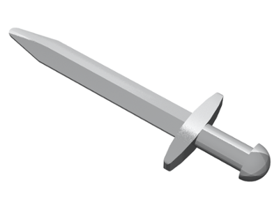 LEGO Minifigure Weapon Sword with Curved Blade and Elaborate Hilt