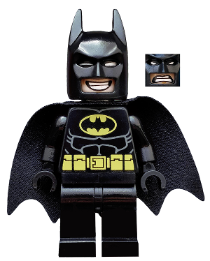LEGO | MOVIE | MINIFIGURE | PRELOVED | Batman - Dual Sided Head Grin and Angry Face (Type 2 Cowl) [tlm090]
