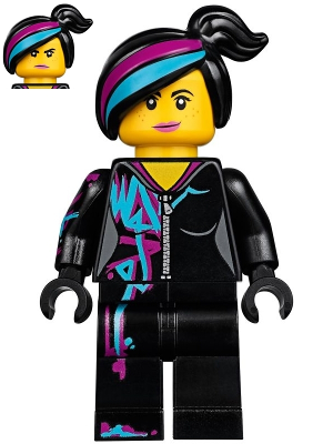 LEGO | MINIFIGURE | NEW | MOVIE | Lucy Wyldstyle with Magenta Lined Hoodie, Smile / Angry [tlm115]